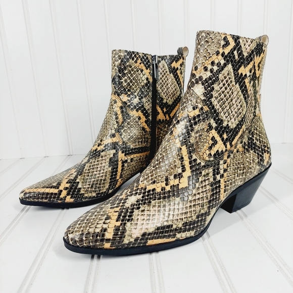 NEW Circus by Sam Edelman Garth Faux-Leather Western Ankle Booties C432 - Picture 2 of 16